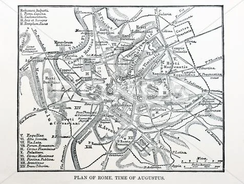 Map of ancient rome Stock Image ~ Royalty Free #12288606