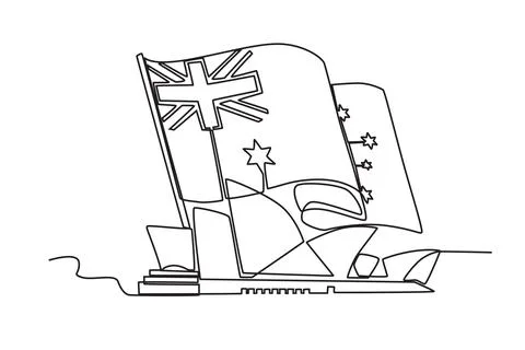 A map and destinations of Australia Stock Illustration