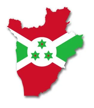 Map and flag of burundi Stock Illustration