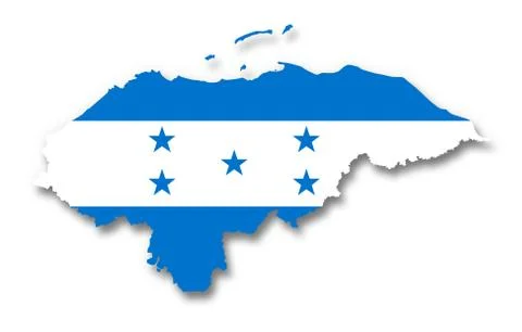 Map and flag of Honduras Stock Illustration