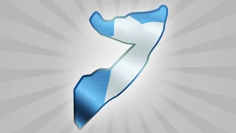 Map and flag of Somali Seamless Looping 스톡 동영상 111522798
