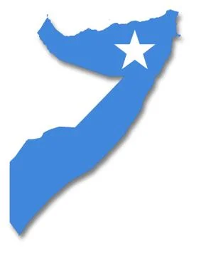 Map and flag of Somalia Stock Illustration