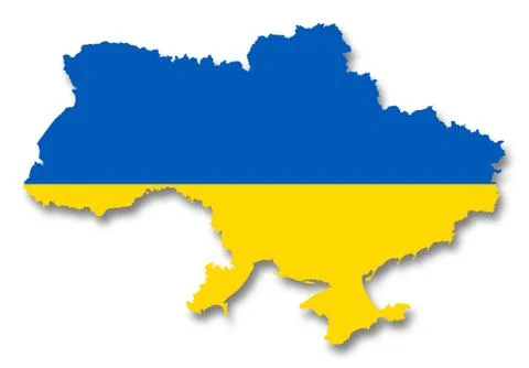 Map and flag of Ukraine Stock Illustration