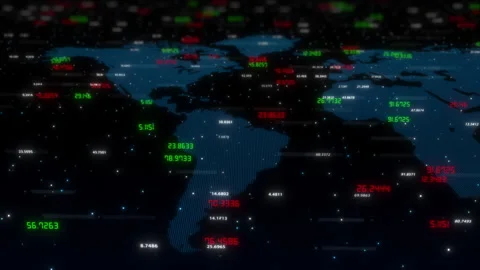 Map And Numbers Video stock 219716314