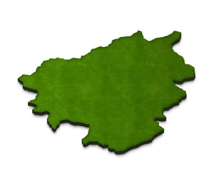 Map of Andorra. 3D isometric perspective illustration. Stock Illustration