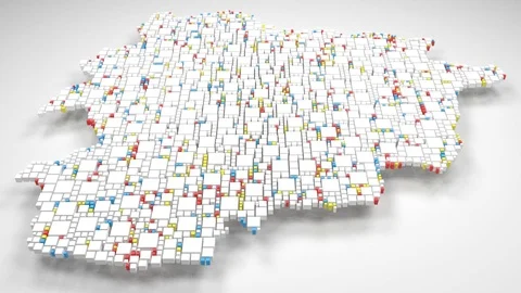 Map of Andorra - Europe - Stock Footage 83400864