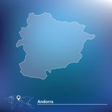 Map of Andorra Stock Illustration
