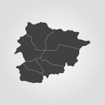 Map of Andorra Illustrazione stock