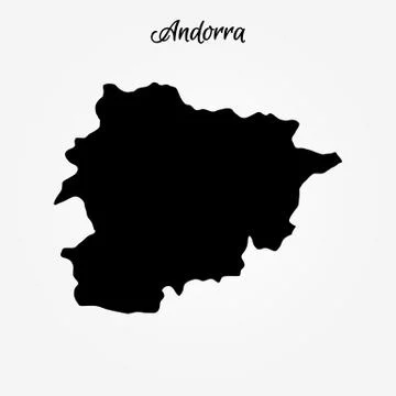 Map of Andorra Stock Illustration