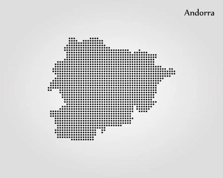 Map of Andorra. Vector illustration. World map Stock Illustration