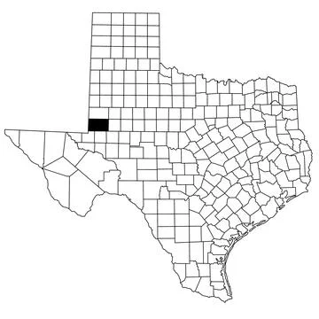 Map of Andrew County in Texas state on white background. single County map .. Stock Illustration