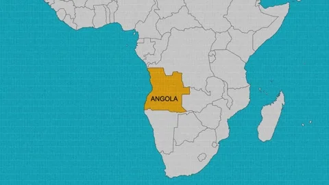 Map of Angola Stock Footage 294590577