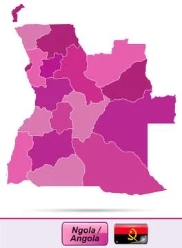Map of angola Stock Illustration
