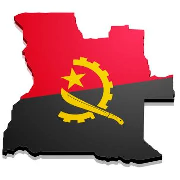 Map Angola Stock-Illustration