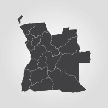 Map of Angola Illustrazione stock
