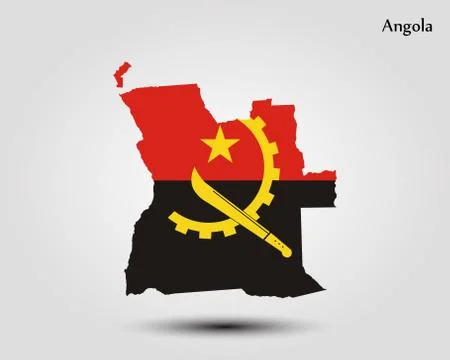 Map of Angola Stock Illustration