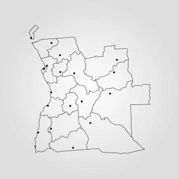 Map of Angola Stock-Illustration