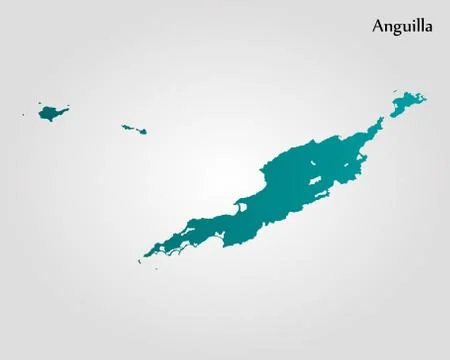 Map of Anguilla Stock Illustration