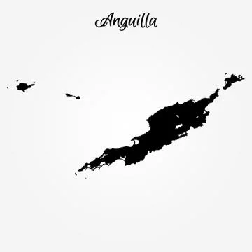 Map of Anguilla Illustrazione stock