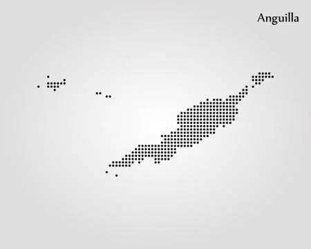 Map of Anguilla. Vector illustration. World map Stock Illustration