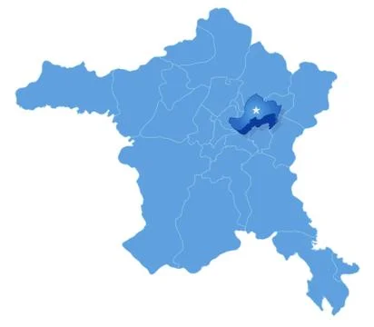 Map of Ankara - Altindag is pulled out Ilustración de archivo