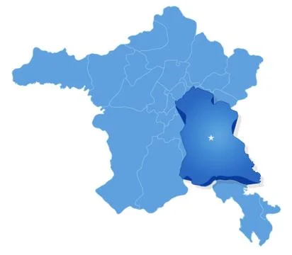 Map of Ankara - Bala is pulled out Ilustración de archivo