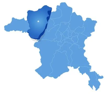 Map of Ankara - Beypazari is pulled out Ilustración de archivo