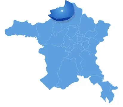 Map of Ankara - Camlidere is pulled out Ilustración de archivo