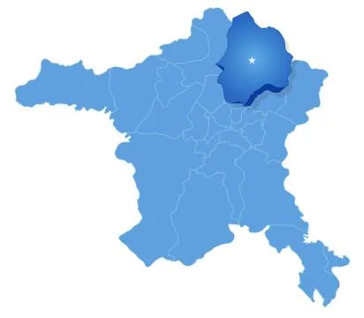 Map of Ankara - Cubuk is pulled out Ilustración de archivo