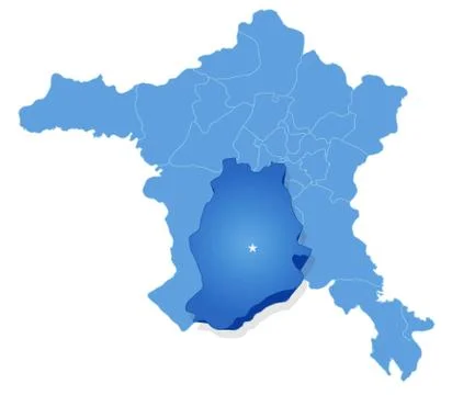 Map of Ankara - Haymana is pulled out Ilustración de archivo