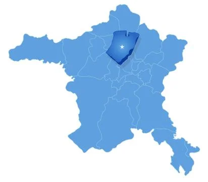 Map of Ankara - Kazan is pulled out Ilustración de archivo