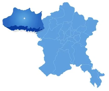 Map of Ankara - Nallihan is pulled out Ilustración de archivo