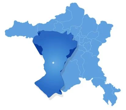 Map of Ankara - Polatli is pulled out Ilustración de archivo