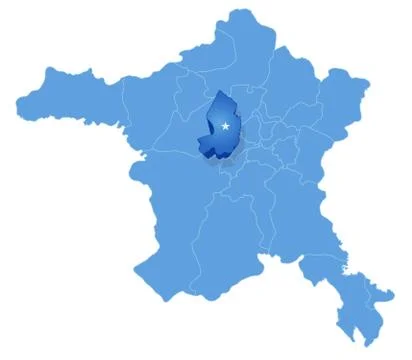 Map of Ankara - Sincan is pulled out Ilustración de archivo