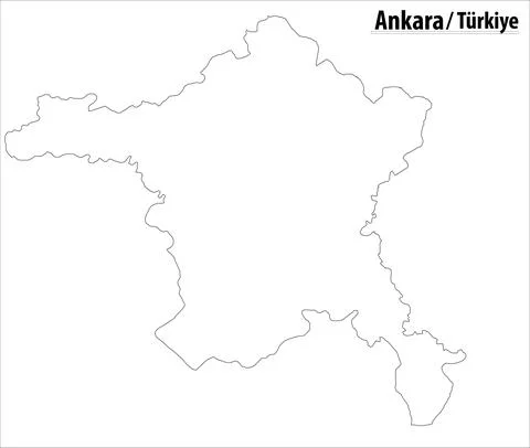 Map of Ankara- Turkey Vector Illustration Stock Illustration