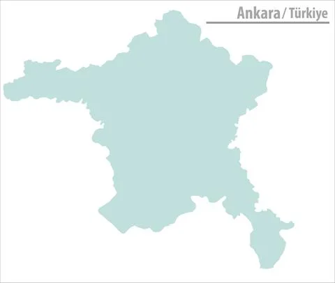 Map of Ankara- Turkey Vector Illustrationabraham Stock Illustration