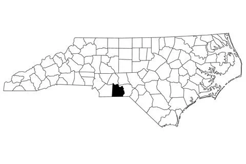 Map of Anson County in North Carolina state on white background. single Cou.. Stock Illustration