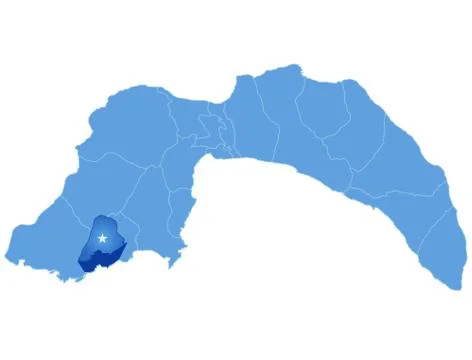 Map of Antalya - Demre (Kale) is pulled out Ilustración de archivo