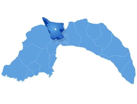 Map of Antalya - Dosemealti is pulled out Ilustración de archivo