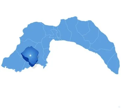 Map of Antalya - Finike is pulled out Ilustración de archivo