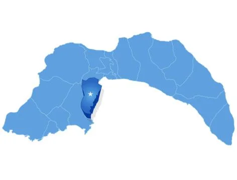 Map of Antalya - Kemer is pulled out Ilustración de archivo