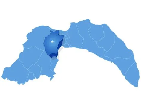 Map of Antalya - Konyaalti is pulled out Ilustración de archivo