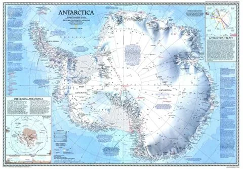 Map of Antarctica Stock Photos