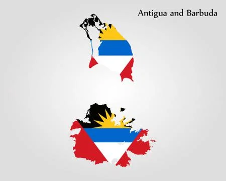 Map of Antigua and Barbuda Illustrazione stock