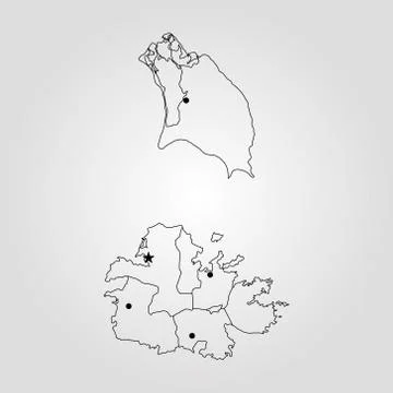 Map of Antigua and Barbuda Stock-Illustration