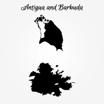 Map of Antigua and Barbuda Stock Illustration