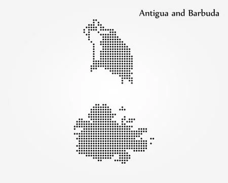 Map of Antigua and Barbuda. Vector illustration. World map Stock Illustration
