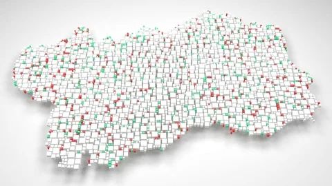 Map of Aosta Valley - Italy Stock Footage 84088859