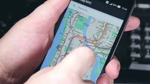 Map in the appendix of the New York metro scheme Stock Footage
