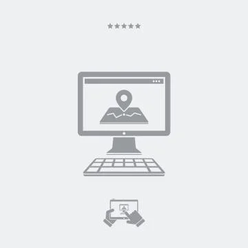 Map application flat icon Stockillustratie